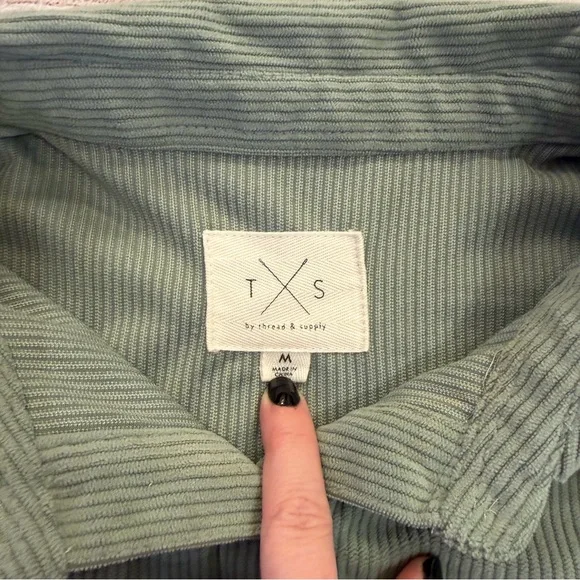 TS by Thread & Supply Corduroy Cropped Button Up - Medium - Picture 2 of 5